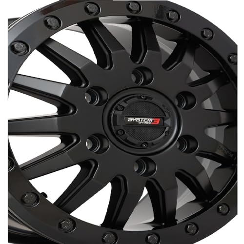 System 3 SB-8 Beadlock 15x7 UTV Wheel - Matte Black (6x5.5) +68mm [15S3-8566] - Thumbnail 2
