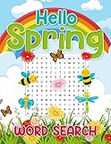  Hello Spring Word Search: 50 Brainteasers And Paper Games Puzzles For Learning Vocabulary, Lets Fun, Perfect Activity Book For Kids