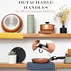 Moss & Stone Copper Pots And Pans Set Nonstick, Removable Handle Cookware, Stackable Pots And Pans Set, Dishwasher safe, Induction Pots And Pans, Camping Cookware Set, Aluminum (7 Pcs) #5
