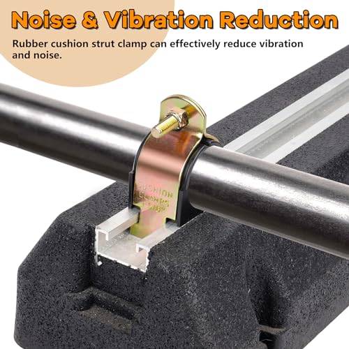 LBG Products 6 Pack Rubber Cushion Strut Clamp,3/4" OD Pipe Strut Clamps for Mounting Copper Piping,PEX Pipe,CVPC Tubing,Heat Resistant Mount Strut Clamp,Easy Installation with Bolts and Nuts by LBG Products - Image 5