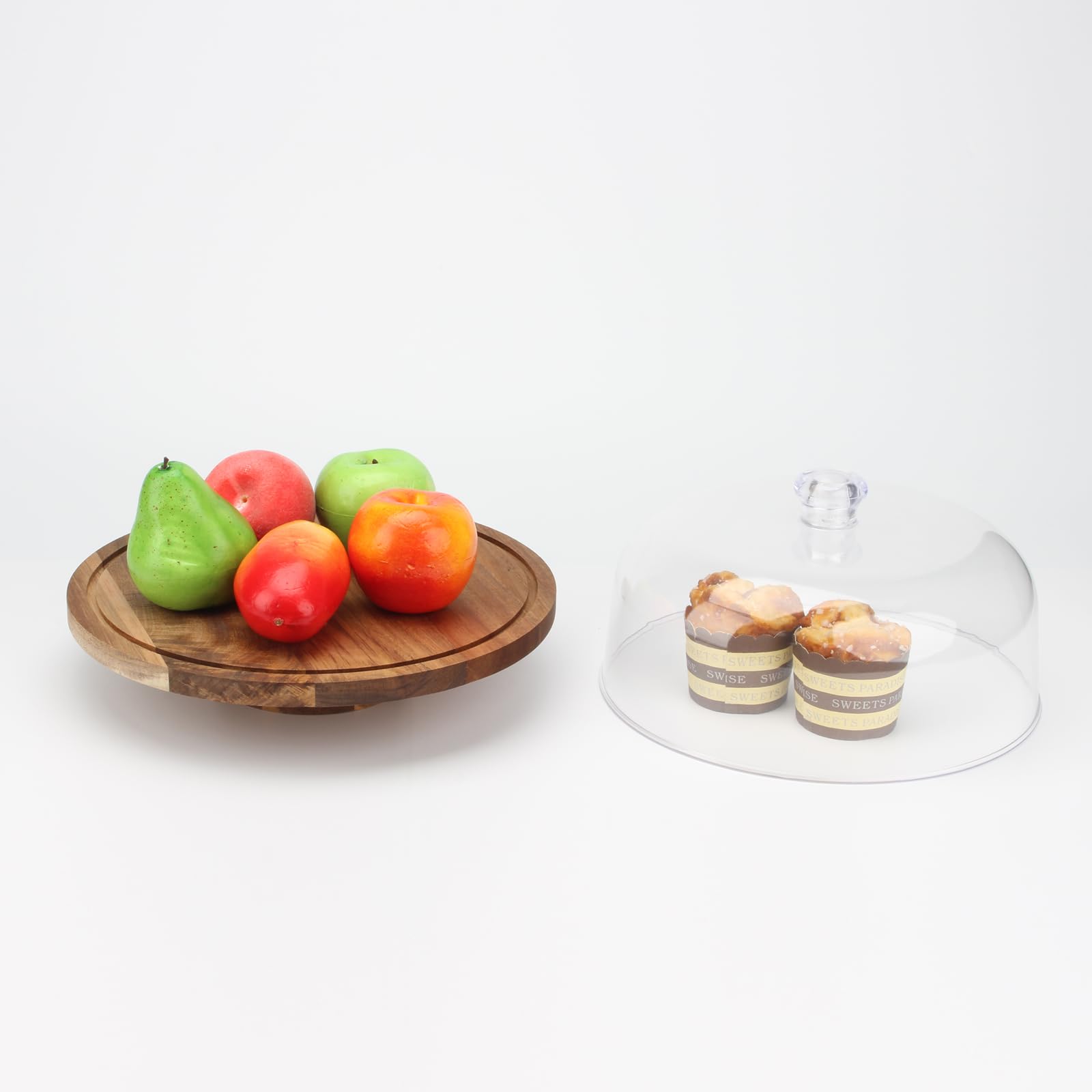 Uiifan 3-Piece Clear Acrylic Cake Dome Covers - 7, 9, And 11 Inch Round Food Cloches For Display