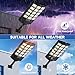 Aqraou Solar Lights Outdoor Waterproof, 6500K Dusk to Dawn Solar Street Light Motion Sensor with Remote, LED Security Flood Light for Outside Garden Yard Path, Oudoor Parking Lot Lights, 4PACK