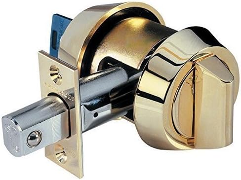 Mul-T-Lock Cerrojo de seguridad de un solo cilindro Hercular MT5+ con giro del pulgar - latón brillante