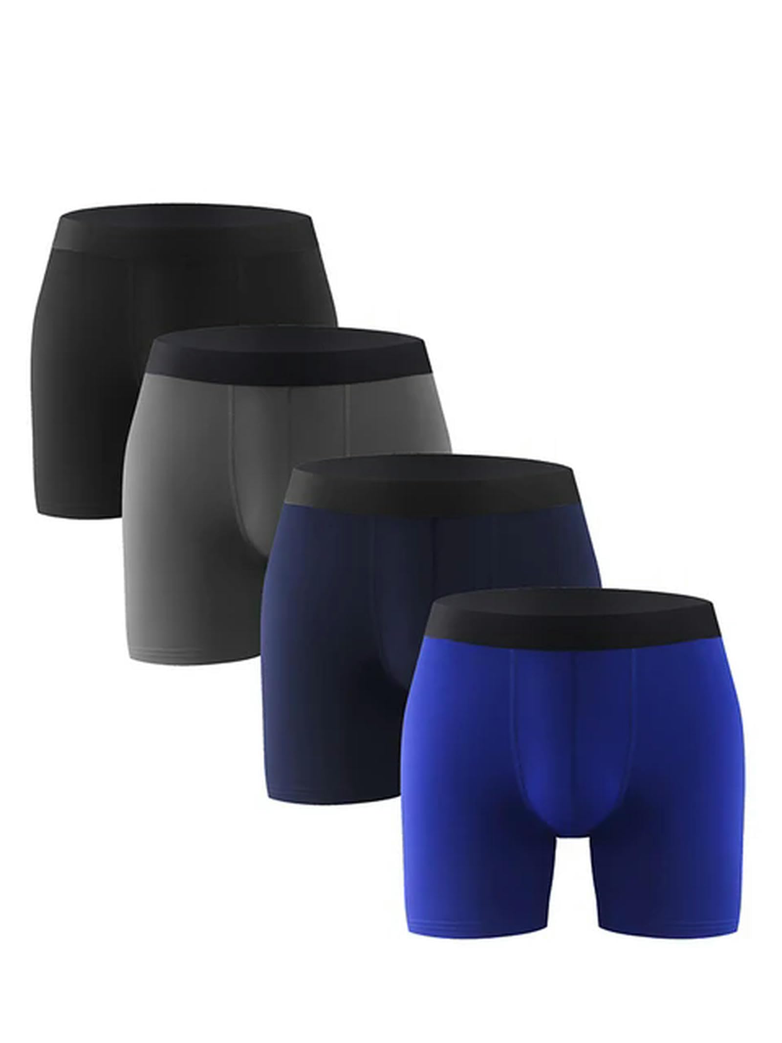Boxer para hombres de algodón XIBANY cómodo lote de 4 piezas multicolor 7