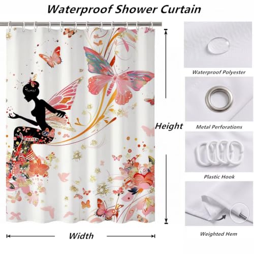 Rideau de douche 150x170cm imperméable en polyester anti-moisissure - 7
