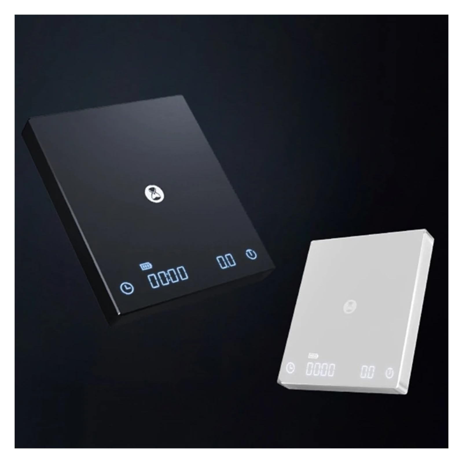 Balance Digitale, Balance à café et expresso, balance électronique avec minuterie automatique, balance de cuisine 0.1g / 2kg(Zwart)