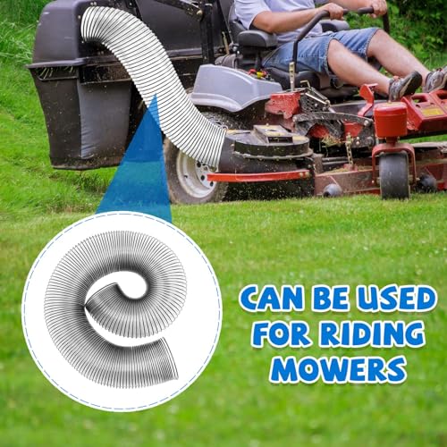 Image of Amylove 6 inch x 10' Lawn Vacuum Hose Flexible Duct Hose Long PVC Dust Collection Hose with 4 Stainless Steel Hose Clamps Puncture Resistant Fume Dust Collector Hose for Vacuums Cleaner Collection System