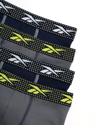 Reebok Boys Boxer Briefs - 4 Pack Underwear Sport Soft Performance Boxer Briefs - Kids Boxer Briefs Underwear for Boys (6-18)2