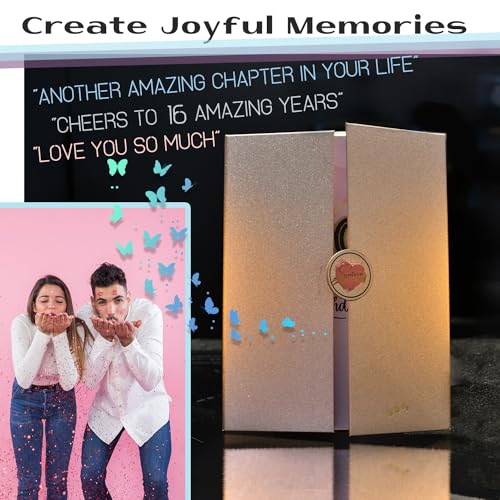 Image of Sweet 16 Birthday Rose Gold Guest Book Party Decorations for Girls 12 inchx18 inch - 16 Years Guest Book Alternative - Sweet Sixteen Party Keepsake - Sign In Poster Card, 16th Birthday Gifts - No Pen