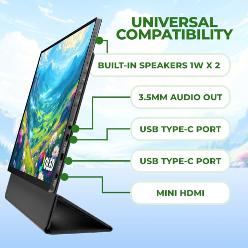 Image of AOC 16 Inch Portable Monitor OLED WUXGA USB-C Mini HDMI Ultra Slim, 16T40D