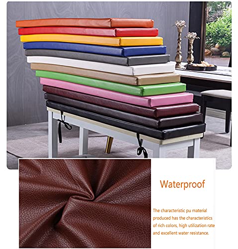 Coussin de banc imperméable en cuir synthétique premium lavable 3 places - 8