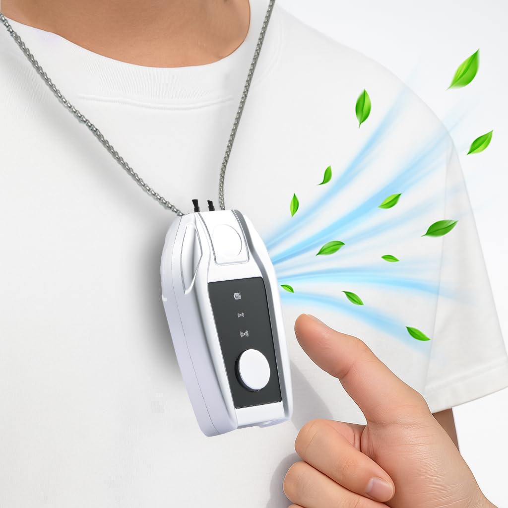 Wearable Portable Air Purifier Necklace for Pure Air & Clean Breathing |Personal Ionizer |No Filter Needed | Ultra Quiet Air Cleaner for Travel, Office, Flights, Metro, Kids & Pets (Sliver)-picture-27