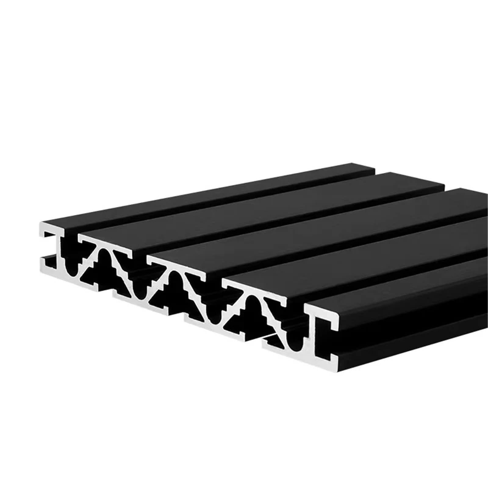 GTPBAO 15120 Profilo in alluminio 15x120mm Piano di estrusione anodizzato Quadrato Telaio in materiale for guida lineare scorrevole for macchina for incisione Binario estruso(Nero,1000mm long)