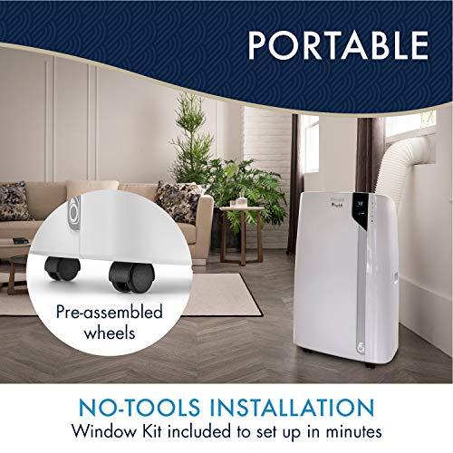 DeLonghi Portable Air Conditioner 14,000 BTU,cool extra large rooms up to 700 sqft,remote,energy saving mode,extremely quiet,dehumidifier,fan,programmable,window venting kit,AC Unit for room,EX390LVYN by De'Longhi - Image 4