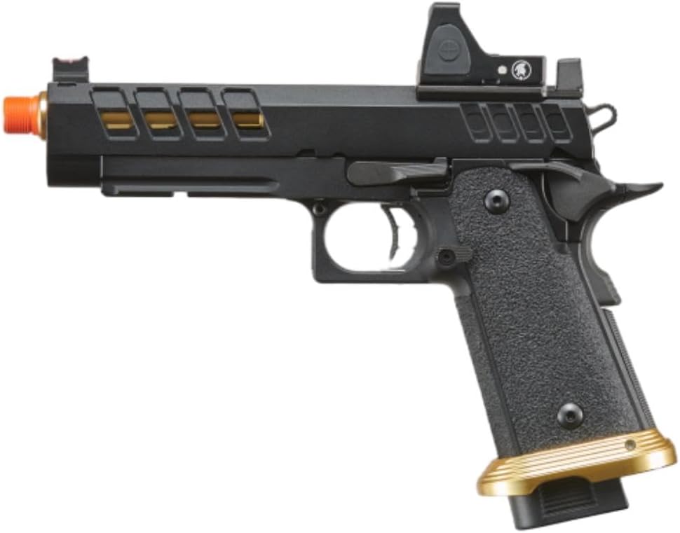 Lancer Tactical Heracles Hi-Capa Gas Blowback Airsoft Pistol with Reflex Red Dot