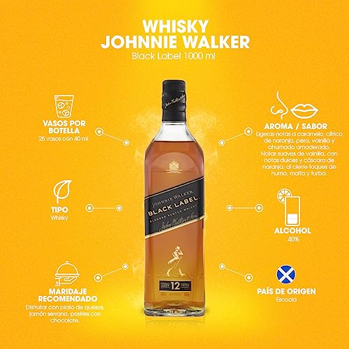 WHISKY J. WALKER BLACK LABEL 12 anos 1000ML