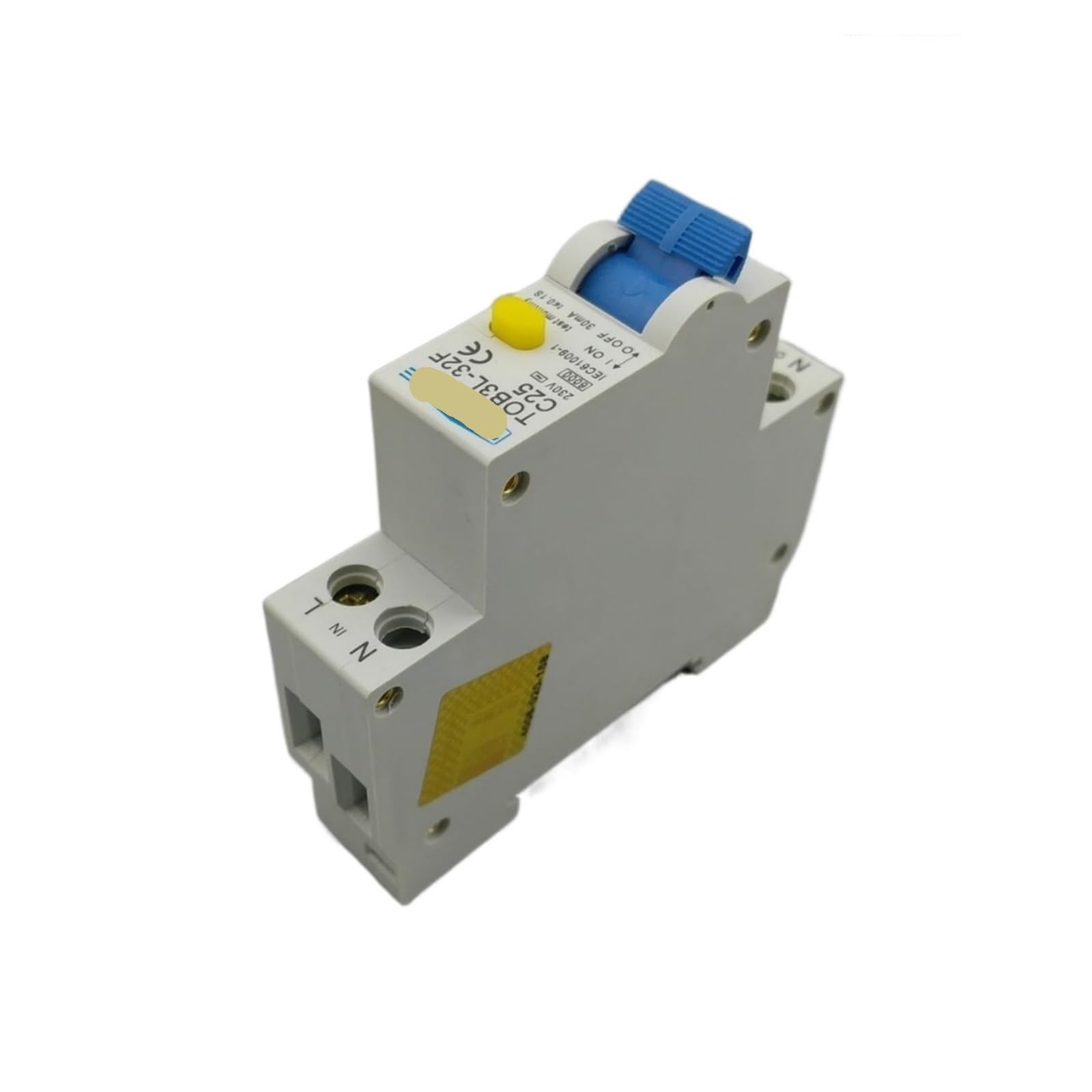 Disjoncteur TOB3L-32F 18mm 25A protection fuites courant résiduel