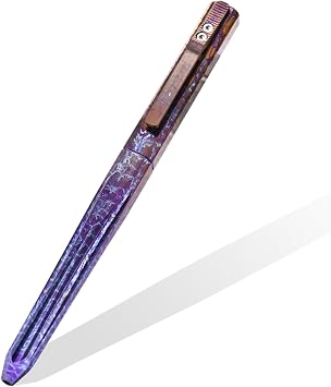 Hamans Bolt Action Pen Titanium Ballpoint Writing Pen with Pocket Clip Refillable Compact Size