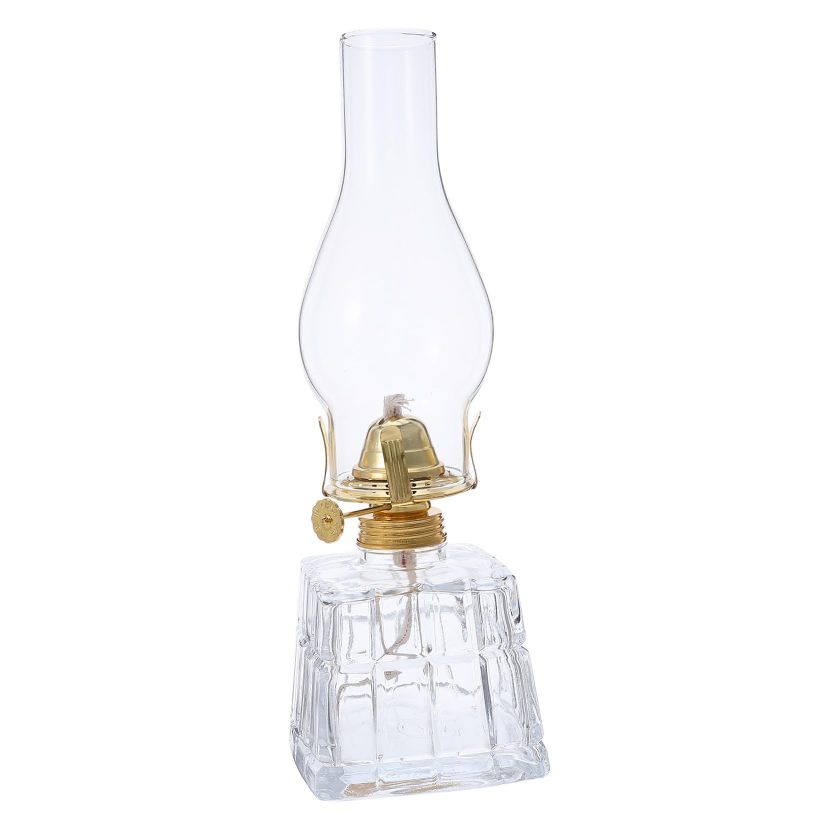 Healifty Lampe à Huile Vintage en Verre et Fer pour Éclairage d'urgence à L'extérieur 350ml