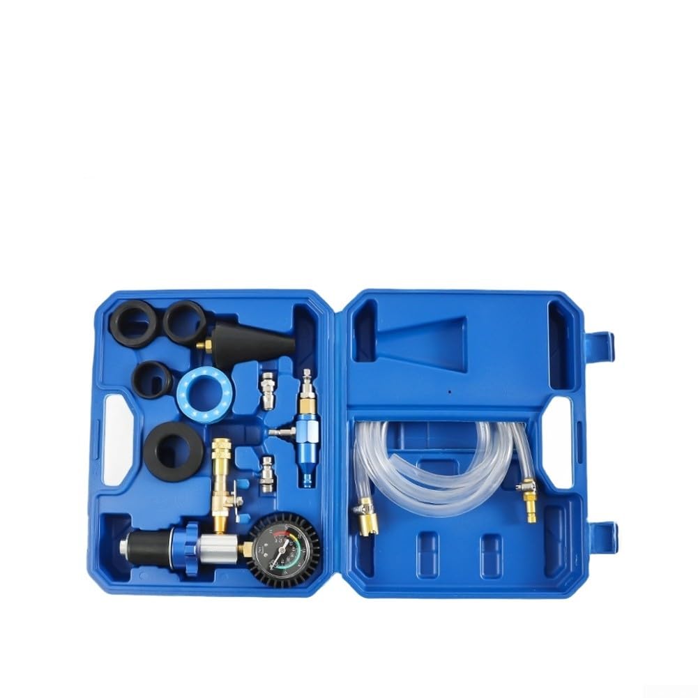 Sistema de refrigeración para llenado al vacío, juego de 12 piezas de aluminio para acoplamiento rápido, kit de herramientas para cambio de refrigerante de coche, con adaptadores y abrazaderas