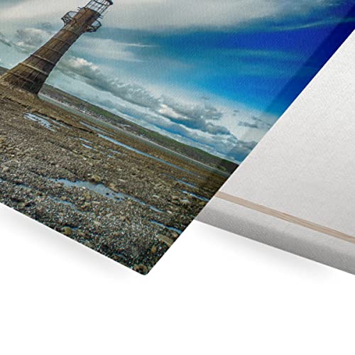 Tableau phare à marée basse toile imprimée pour mur vide