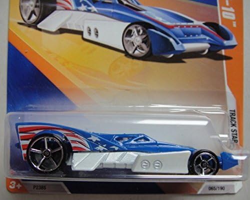 Miniatura 2 de Mattel HOT WHEELS 2009 Track Stars - Auto fundido a presión azulblancorojo de 3 pulgadas, 1112 unidades para niños (edades de 3 años en adelante)