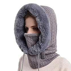 YAMEE Pasamontañas Invierno para Mujer,Balaclava M...: 【Diseño único】 Es una Pasamontañas más cálida resistente al viento, resistente al frío y multifuncional, con un diseño inteligente con cordón, la máscara de esquí para mujeres se puede colocar firmemente alrededor de su cabeza, incluso en climas extr...