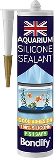 Aquarium Silicone Sealant Clear, FISH SAFE adhesive, 100% SILICONE, Pond Sealant, Underwater Marine Sealant, Fish-Tank Silicone, Aquarium Glue, Ideal for Kitchen, Bathroom, Sanitary
