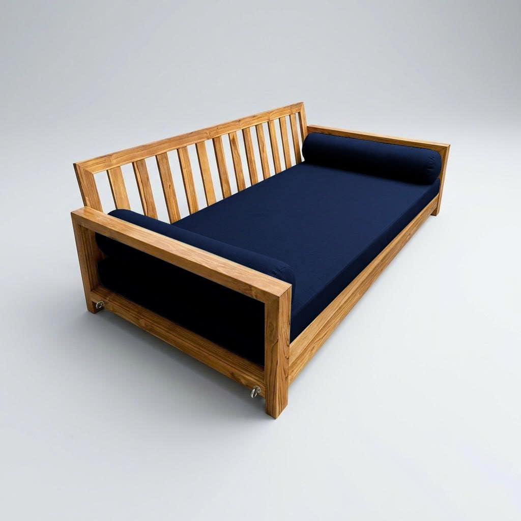 Prolinemax Style 5 - Mattress & Pillow Bolster for Outdoor Indoor Daybed Porch Swing Bed Knife Edge Crib Size AD101 | Covers ONLY |