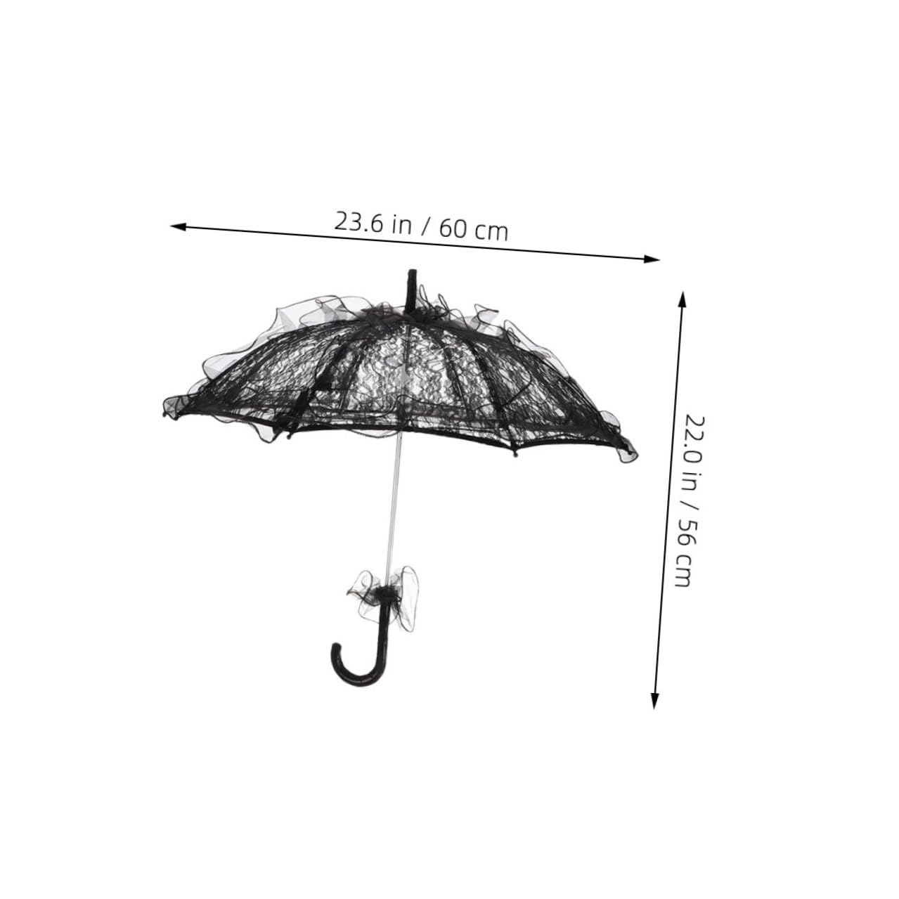 2 Stück Eleganter Spitzen sonnenschirme Brautschirm Hochzeit Deko Leichter Spitzen schirm als Vintage Parasol für Outdoor Hochzeitszeremonien Halloween Kostüm und Fotoshootings