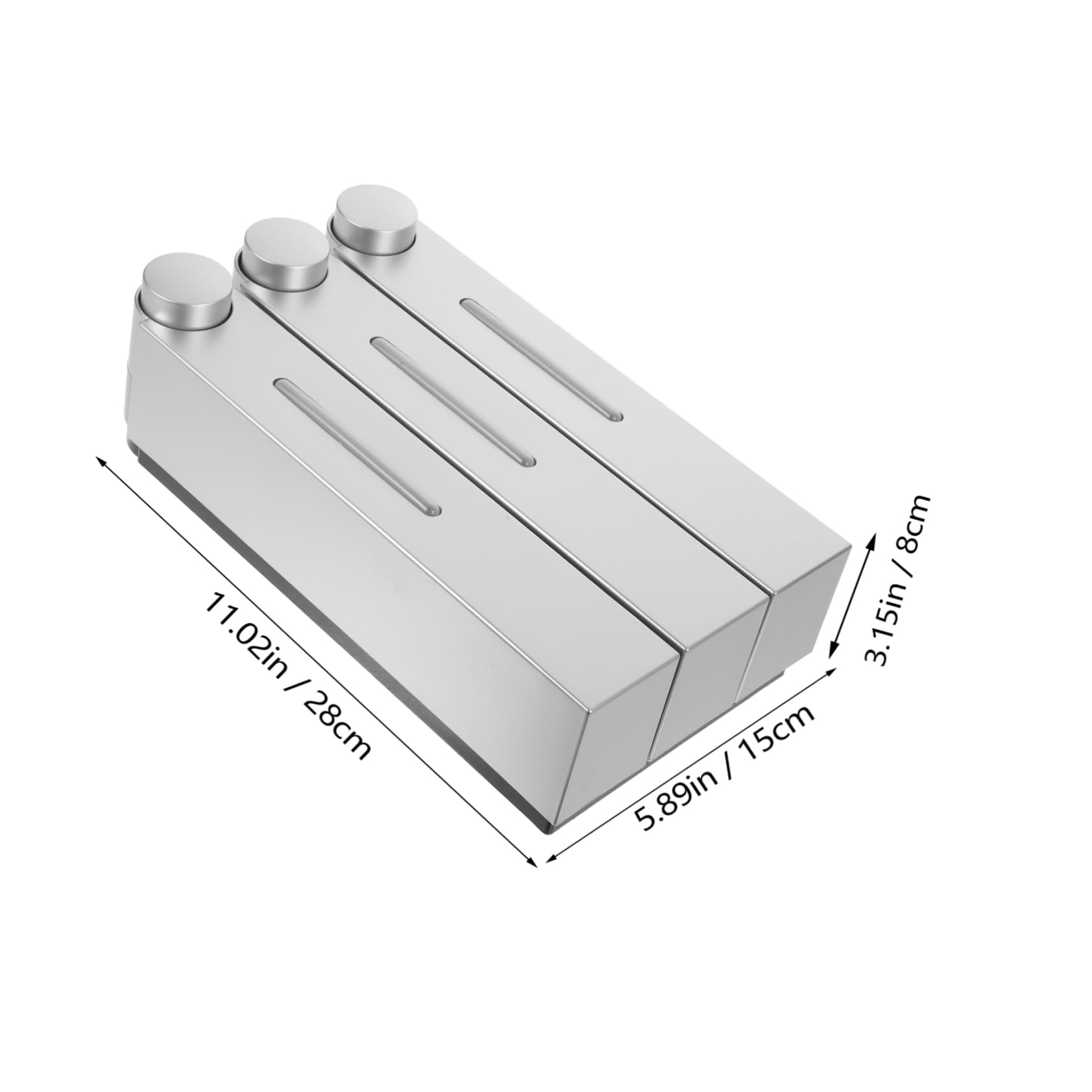 IMIKEYA Dispenser Di Sapone 3 Scomparti Doccia Parete Gel Shampoo Bottiglia Riempibile
