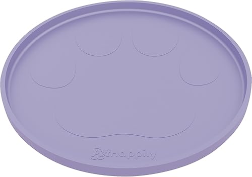 Miniatura 55 de Tapete grande de silicona para cuencos de comida y agua, 24 x 15 pulgadas, bordes elevados para evitar derrames, impermeable, protege el suelo
