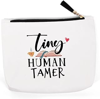 Teacher Gifts for Women, Teachers Makeup Bag, Funny Kindergarten Teacher Gift, Teacher Babysitter Mom Gift, Teacher Appreciation Gifts for Birthday Christmas， Tiny Humor Tamer Cosmetic Bag