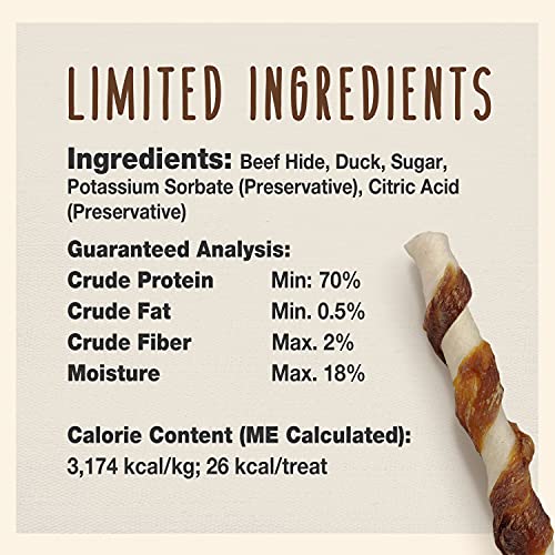 Cadet Gourmet Beef Hide & Duck Dog Twist Sticks 5 In. (50 Count) #TOP2