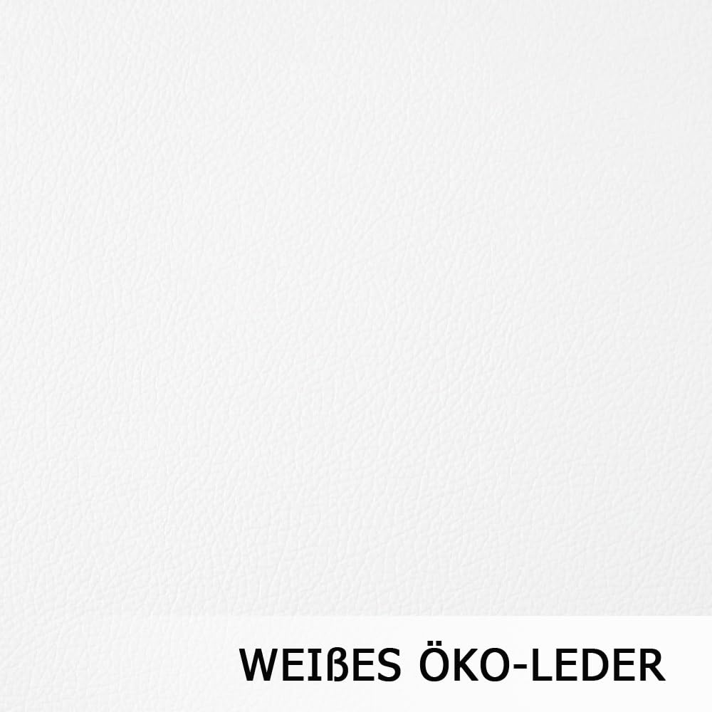 IM SOFA PERS V XXL Ecksofa U-Form mit Bettfunktion Wohnlandschaft Couch Wohnzimmer freistehend verstellbare Kopfstützen 3 Dekokissen modernes (Schwarz Sawana + Weißes Kunstleder, Links)