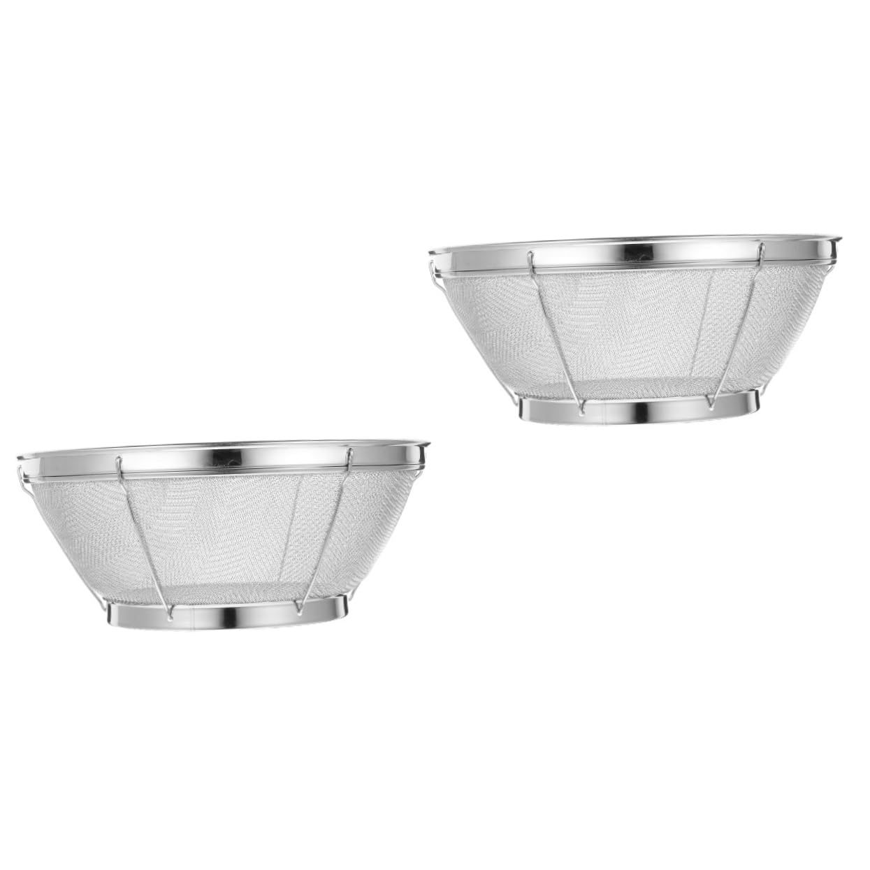 Alipis Colador De Malla Fina De 2 Piezas Compacto Para Lavar Arroz Verduras Y Frutas Resistente Y Fácil De Usar.