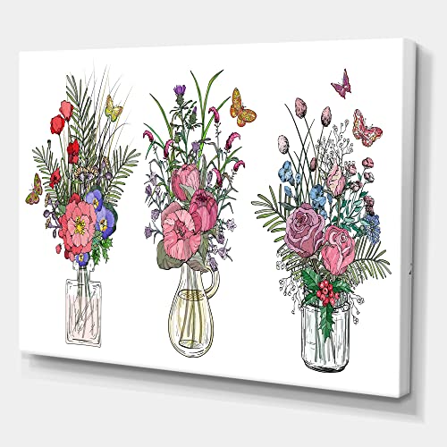 Toile murale fleurs sauvages premium aux détails limpides et artistiques