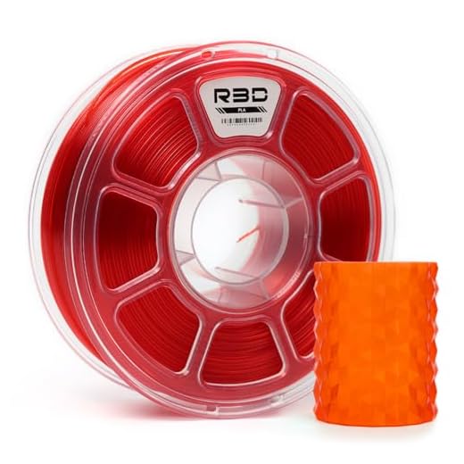 R3D PLA Filament 1.75mm, 0-370 mm/s High Speed PLA Printing, Dimensional Accuracy +/- 0.02mm, 1KG (2.2lbs) Clear Plastic Spool 3D Printer Filament (Transparent Red)