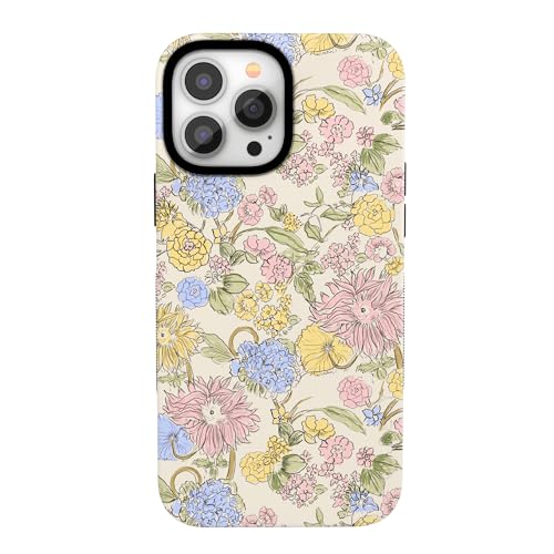 Casely iPhone 13 Pro Max Case | Prairie Blooms | Pastel Floral | Bold Protective Design | Compatible with MagSafe