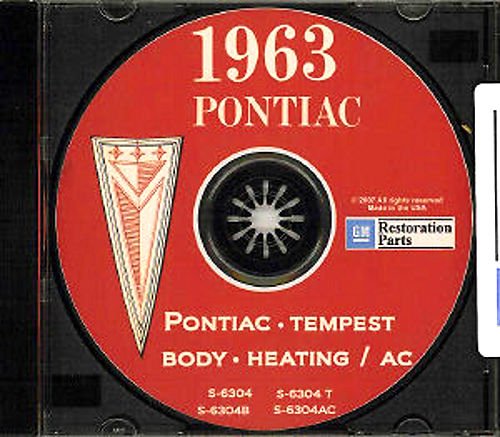 THE 1963 PONTIAC FACTORY REPAIR SHOP & SERVICE MANUAL & FISHER BODY MANUAL CD all models