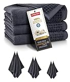 ️ 100% algodón egipcio – es uno de los materiales de la más alta calidad para textiles debido a sus características El juego de toallas se compone de tela de algodón de 500 g/m²