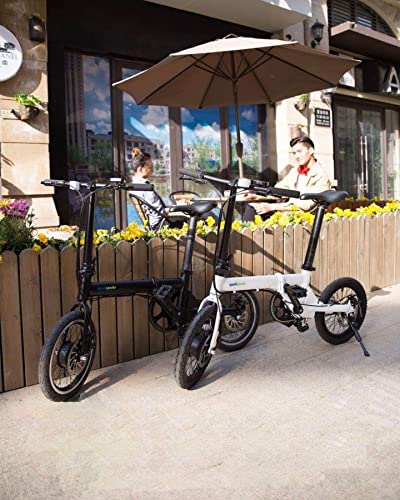 Qualisports Nemo Folding Electric Bike Women Men Adults 250W Motor 36V 7Ah Removable Battery City Commuter Lightweight Cruiser Ul Certified 16" Ebike Foldable #TOP5