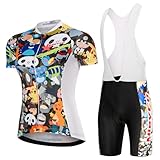 【Diseño especial para cycling】-- El maillot dispone de una longitud completa de la cremallera que se puede quitar fácilmente cuando hace calor.La cremallera con tope superior evita arañazos en la barbilla y el cuello. Hay 3 bolsillos traseros en la parte posterior del maillot, puedes usarlos para móviles, botellas de agua y barras energéticas. La cinta reflectante de noche puede mejorar la seguridad de la conducción nocturna.
