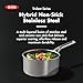 OXO Hybrid 2.5QT Nonstick Saucepan with Glass Lid, PFAS-Free Ceramic Chef Pot, Oven Safe to 850F, Induction & All Cooktop Compatible, Dishwasher Safe, Mirror Polished Tri-Ply