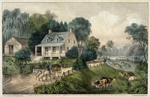 Miniatura 1 de Posterazzi Homestead: Summer Currier & Ives (Active 1857-1907 American) Litografía Póster impreso, (24 x 36)