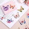 50 Pcs Butterfly Stickers, Shiny Colorful Holographic Sticker, Waterproof Transparent Pet Decals Phone Stickers for Scrapbooking, Journals, Water Bottles, Laptops, DIY Crafts and Gifts #5