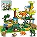 JIXIn Dinosaur Marble Run Building Blocks/Compatible with LEGO DUPLO/Dino Eggs Fun Marble Maze Blocks/125 PCS Classic Brick Building Toy Set for Preschool Kids/Gift Toy for Boys/Girls Age 3 4 5 6 7 8+