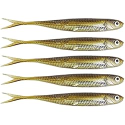 Pesca De Sabalo Con Carnada QualyQualy Señuelos de Vinilos de Pesca Senuelo Shad Minnow Senuelos de Pesca Cebos Artificiales de Pesca (10cm, 5# - 5piezas)