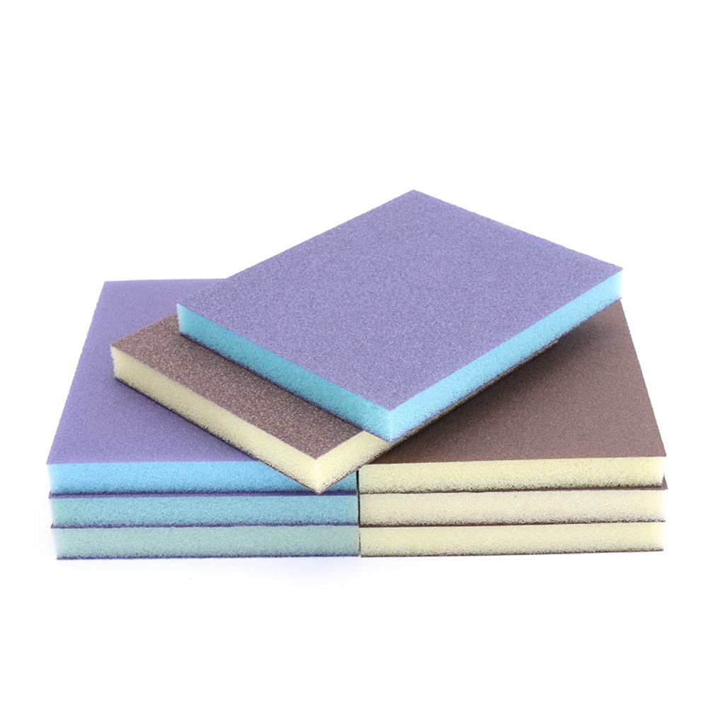 Gąbki szlifierskie Blok tarczy szlifierskiej, 1/5/10/20PCS Elastyczne gąbki ścierne Mokre/suche piankowe papiery ścierne Blok polerski 80-280 Grit(Grey - 100 Grit,20pcs)