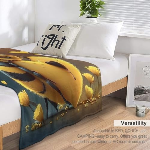 Manta de franela de abeja de 100 x 130 cm para sofa y cama 7